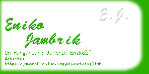 eniko jambrik business card